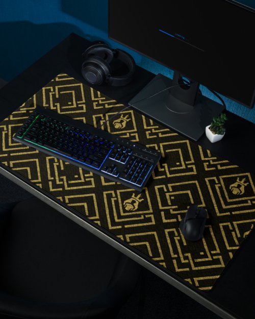 DaKahree Royal Labyrinth – Gaming mouse pad – Black & Gold