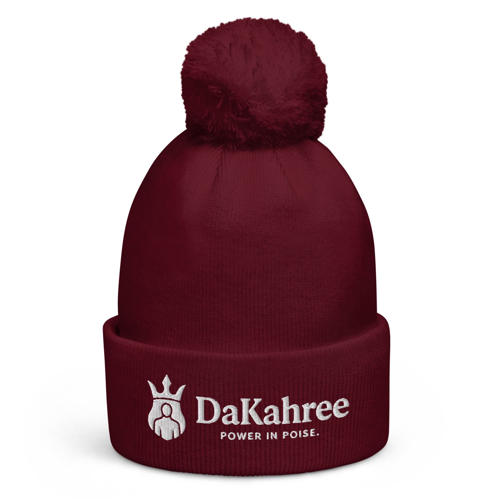 DaKahree: Power in Poise™ – Pom pom beanie – White - Image 5